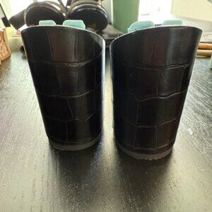 PASHION FOOTWEAR - 4" Coal Croc Heel Kit, brand new condition (for sizes 9-11)